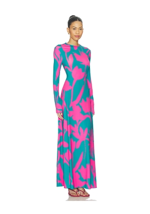 eywasouls malibu Sammy Midi Dress in Fuchsia,Teal. Size L. Also in XS, S, M.