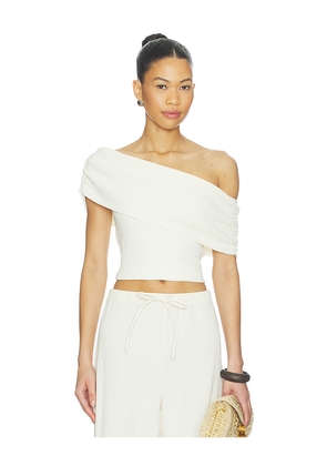 ALL THE WAYS Kiana Top in Cream. Size L. Also in M, S, XL, XS.