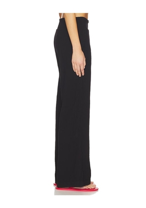 Bobi Wide Leg Beach Pant in Black. Size XS. Also in S, M, XL.