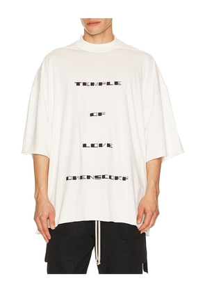 DRKSHDW by Rick Owens Temple of Love Owenscorp Graphic Tommy T in White.