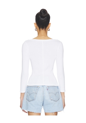 Citizens of Humanity Boat Neck Slim Tee in White. Size L. Also in M, XL.