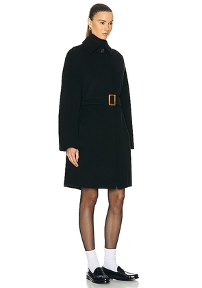 FWRD Renew Prada Wool Coat in Black. Size 38. Also in .