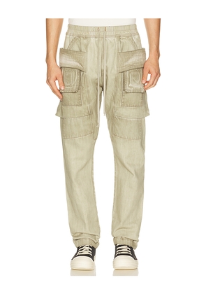 DRKSHDW by Rick Owens Creatch Cargo Drawstring in Cream. Size L. Also in M, S, XL/1X.