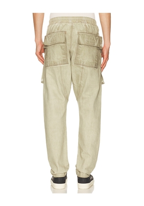 DRKSHDW by Rick Owens Creatch Cargo Drawstring in Cream. Size L. Also in M, S, XL/1X.