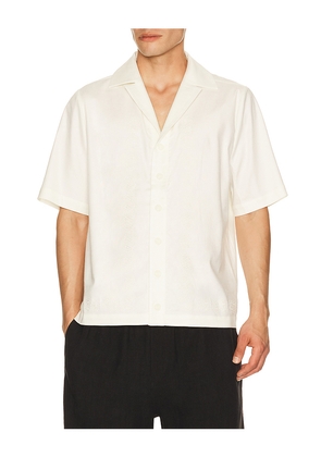 Central Park West Anderson Paisley Embroidered Button Down Shirt in White. Size L. Also in M, S, XL/1X.