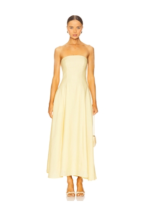 Favorite Daughter The Favorite Linen Dress in Lemon. Size 0. Also in 10, 2, 4, 6, 8.