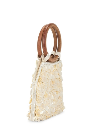 Dolce Vita Beaded Bag in Cream.