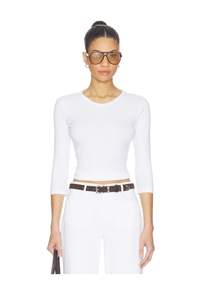 COTTON CITIZEN The Seoul V-neck Shirt in White. Size L. Also in M, S, XS.