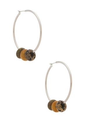 Casa Clara J'adore Hoop Earrings in Tan.