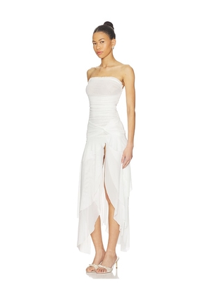 GUIZIO Lyla Twist Dress in White. Size L. Also in XS, S, M.