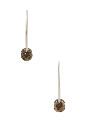 Casa Clara J'adore Hoop Earrings in Tan.