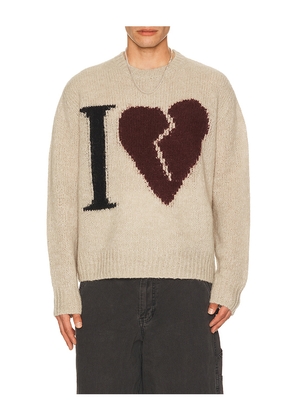 ALLSAINTS Lover Crew Sweater in Brown. Size L. Also in M, S, XL/1X.