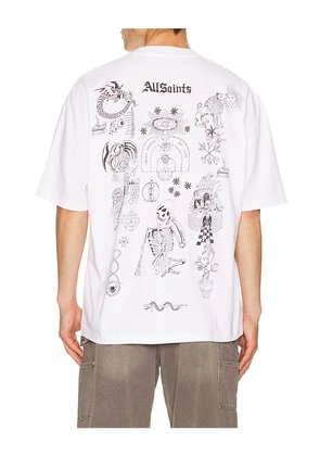 ALLSAINTS Terra Crew Tee in White. Size L. Also in M, S, XL/1X.