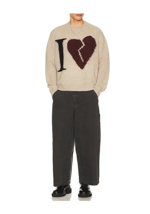 ALLSAINTS Lover Crew Sweater in Brown. Size L. Also in S, M, XL/1X.