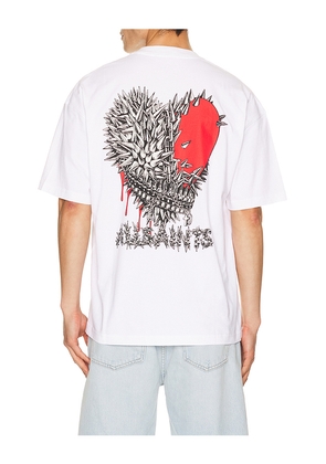 ALLSAINTS Chaste Crew Tee in White. Size L. Also in M, S, XL/1X.