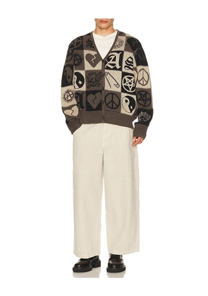 ALLSAINTS Barker Cardigan in Brown. Size L. Also in S, M, XL/1X.