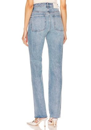 GRLFRND Sara Super High Rise Straight Jeans in Blue. Size 23. Also in 24.
