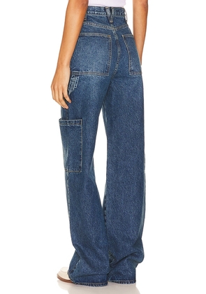 GRLFRND Elyse Trouser Cargo Jeans in Blue. Size 26. Also in 25, 27.
