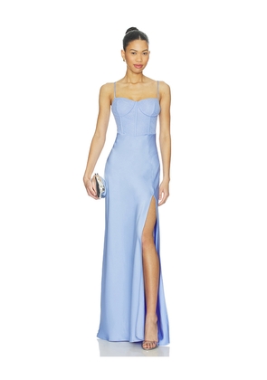 ASTR the Label x REVOLVE Zinnia Gown in Baby Blue. Size L. Also in M, S, XL, XS.