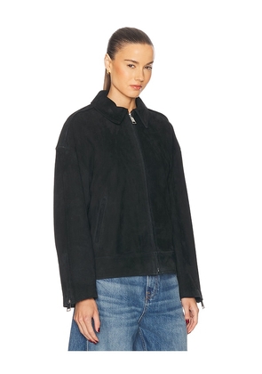 GRLFRND Alek Suede Jacket in Black. Size M. Also in L, XL.