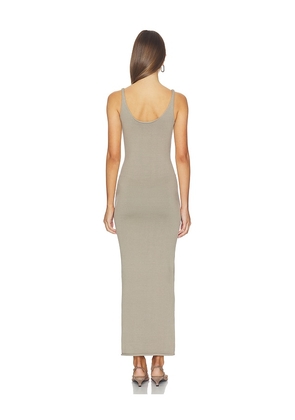 Entire Studios Undone Knit Midi Dress in Taupe. Size L. Also in S, M.