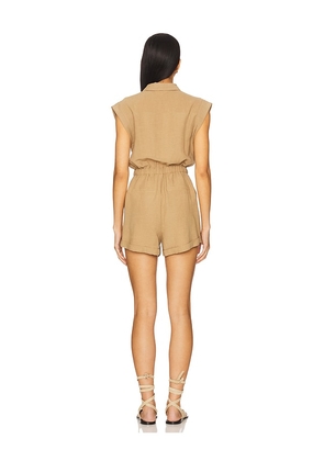 HEARTLOOM Morgana Romper in Tan. Size S. Also in XS, M.