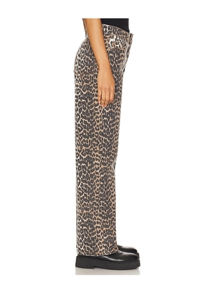 Ganni Izey Wide Leg Jeans in Brown. Size 26. Also in 25, 27, 28, 29.