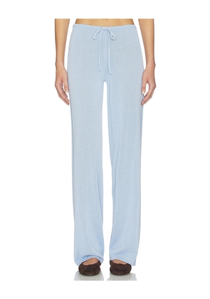 Frankies Bikinis Ela Knit Pant in Baby Blue. Size L. Also in M, S, XS, XXS.