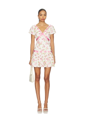 Frankies Bikinis Belladonna Poplin Mini Dress in White. Size L. Also in M, S, XL, XS.