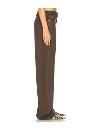 GRLFRND Austen Low Rise Curve in Brown. Size 23. Also in 25, 26, 27, 30, 32.