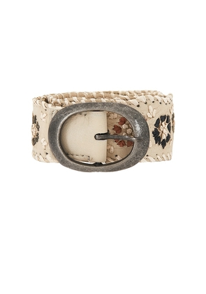 Free People Indigo Dreaming Raffia Belt In Natural in Nude. Size M/L. Also in S/M, XS/S.