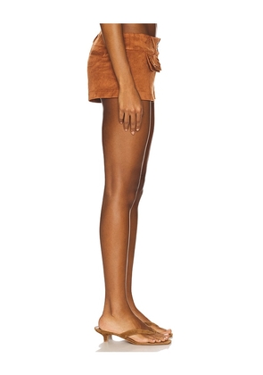 Fait Par Foutch Bobbi Trouser Short in Cognac. Size M. Also in S, L.