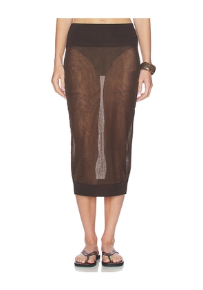 HERSKIND Buster Skirt in Chocolate. Size L. Also in M, S, XS.