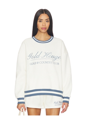 Gold Hinge Country Club Sweatshirt in Cream. Size L. Also in M, S, XL, XS.