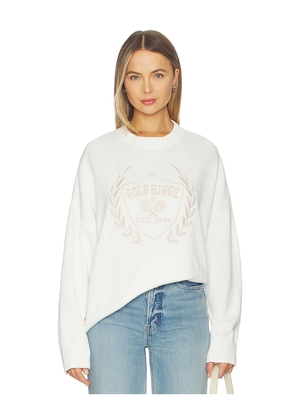 Gold Hinge Oversized Crest Sweater in Ivory. Size L/XL. Also in S/M.