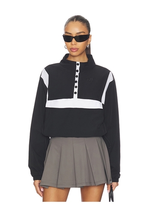 Gold Hinge Airglyde Cropped Windbreaker in Black. Size M. Also in S, XS.