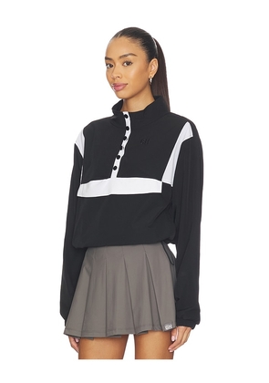 Gold Hinge Airglyde Cropped Windbreaker in Black. Size M. Also in S, XL.