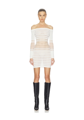 HAELO Veiled Mini Dress in White. Size L. Also in M, S, XL, XS, XXS.