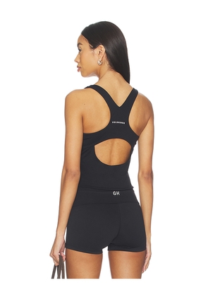 Gold Hinge Coresculpt Cut Out Tank Top in Black. Size L. Also in M, S, XL, XS.