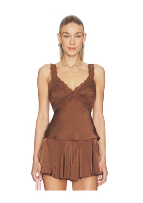 HEARTLOOM Nelis Cami in Brown. Size L. Also in M, S, XL, XS.