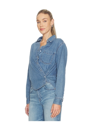 HEARTLOOM Overland Shirt in Blue. Size L. Also in M, S.