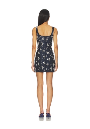 SIMKHAI Viva Mini Dress in Navy. Size 6. Also in 2, 8.