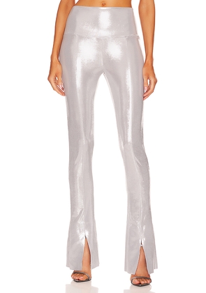 Norma Kamali Spat Legging in Metallic Silver, grey. Size S. Also in M.