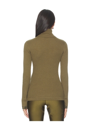 Goldbergh Mira Long Sleeve Knit Sweater in Olive. Size XS. Also in S, XL.