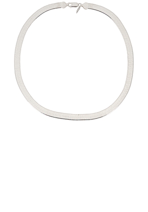 Loren Stewart XL Herringbone Necklace in Metallic Silver.