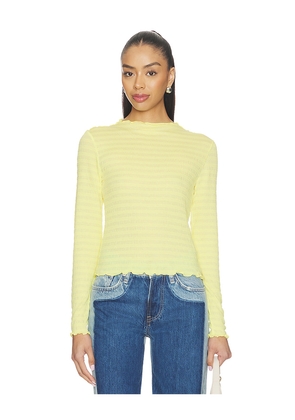Halfdays Ynes Long Sleeve Top in Yellow. Size L. Also in M, S, XL, XS.