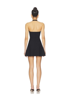 fleur du mal Sofia Collared Flare Dress in Black,White. Size L. Also in XS, S, M.