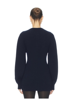Helsa Devika Wool Cashmere Cardigan in Navy. Size S. Also in XS, XL.