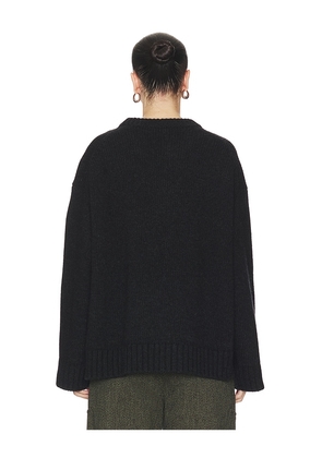 Ganni Chunky Wool Mix Sweater in Black. Size S/M. Also in XXS/XS, L/XL.