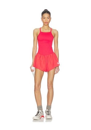 Free People FP Movement Carpe Diem Runsie in Red. Size L. Also in M, S, XL, XS.